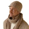 Trevor Ribbed Unlined Wool Cap, Dark Beige