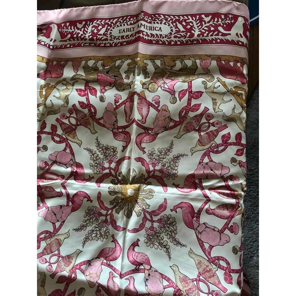 Used Sold item, Super beautiful HERMES scarf Carre EARLY AMERICA