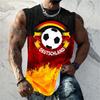 Men's Sleeveless Tank Top Germany Print Casual Sports Loose Fit Muscle Shirt Summer Gym Workout Vest