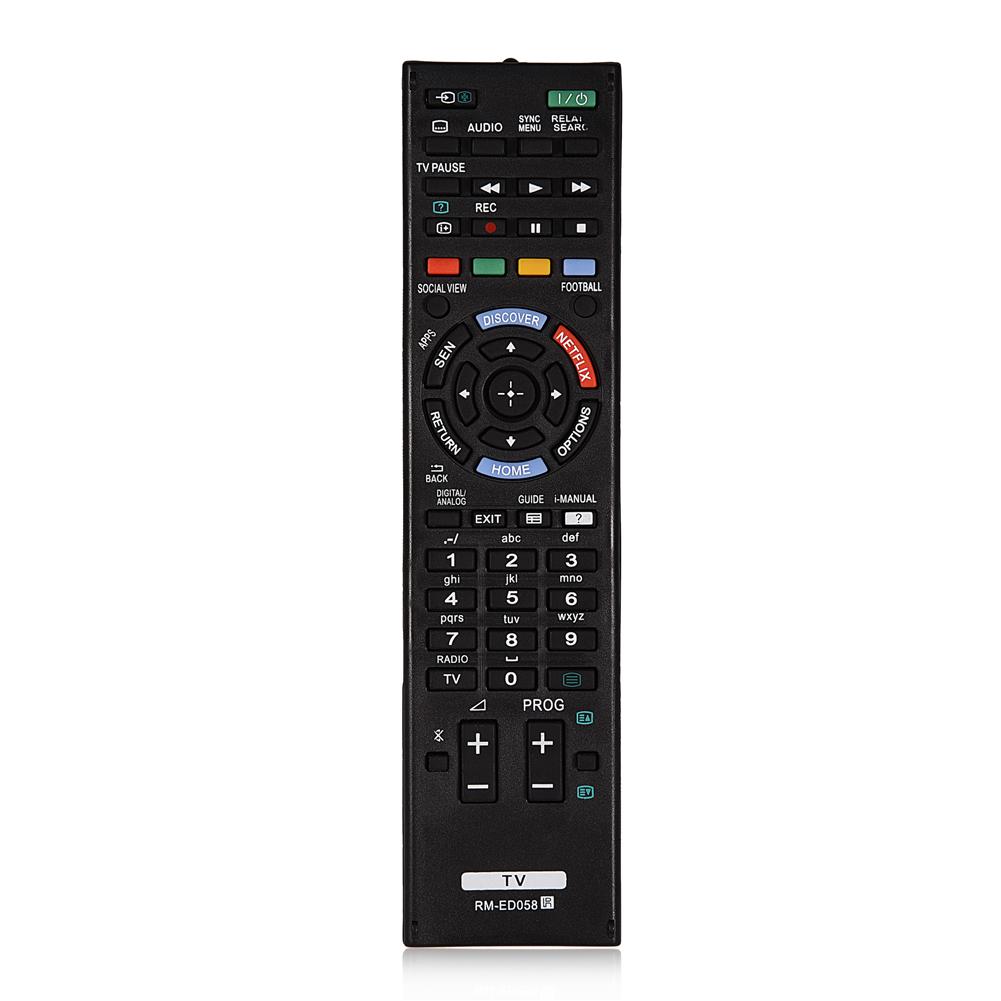 Telecomando Di Ricambio RM-ED058 Per TV Sony - Nero, Portata 10m, Alimentazione 2xAAA (Non Incluse)