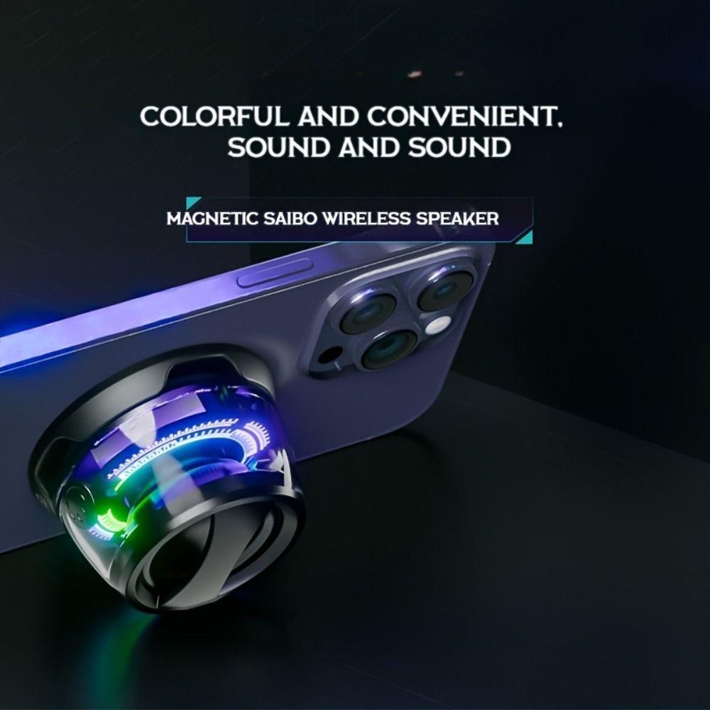2-in-1 Mini Bluetooth Speaker Magnetic Portable Subwoofer Music Player Phone Stand  Party
