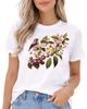 ATrendy Fashionable New Women's Commuter Instagram Summer Printed Base Layer T-shirt Short-sleeved Round Neck  polyester fabric