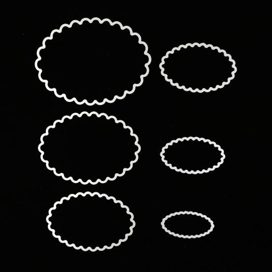 Oval Circle Scallop Frame Cutting Dies DIY Scrapbook Emboss Paper Cards