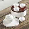 7-częściowy zestaw Chiński Zestaw do Herbaty Kung Fu Ceramiczny Przenośny Zestaw Czajniczek Podróżny na Zewnątrz Gaiwan Filiżanki do Herbaty Ceremonii Herbacianej Filiżanka Drobny Prezent