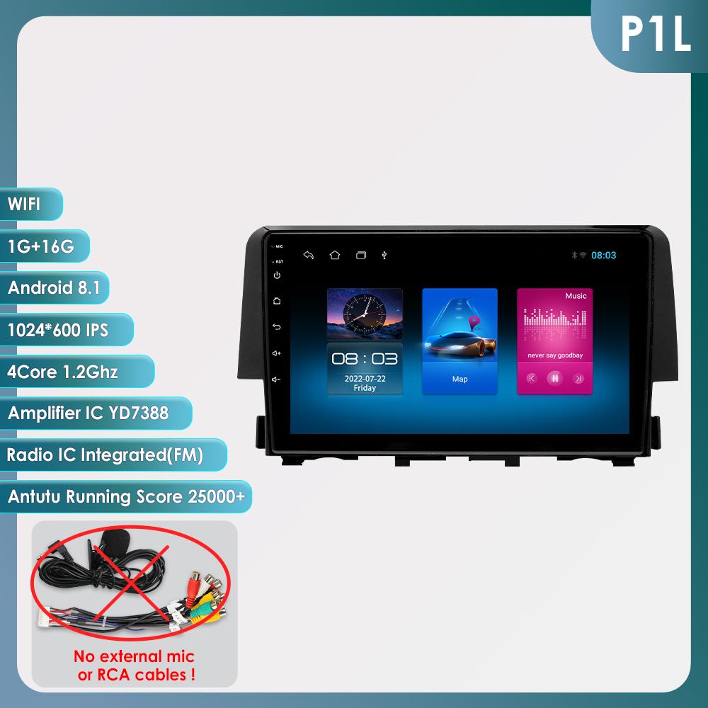 

Hizpo Интеллектуальное 7862 Авторадио Android 14 Carplay Автомагнитола Радио для Honda Civic 2016 2017 2018 Мультимедийный плеер Навигация GPS 2Din 4G Аудио