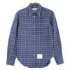 THOM BROWNE Tattersal Check Flannel Easy Fit Shirt tops 40 NavyUsed