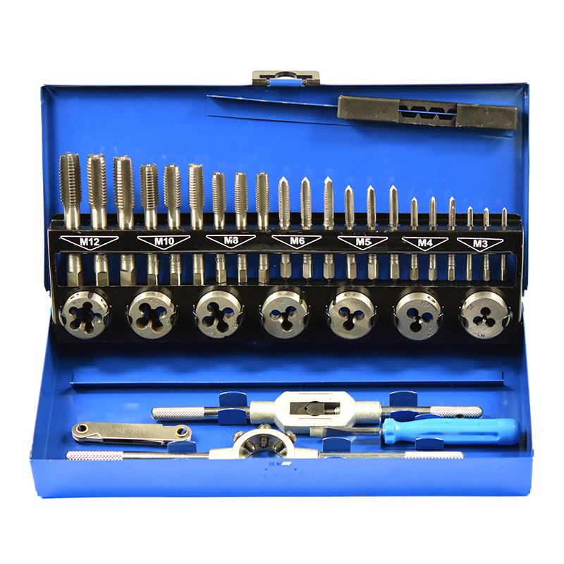 6/8/32/40pcs Tap and Die Set M3-M12, a Manual Tool Set for Manual Internal and External Thread Tapping Repair