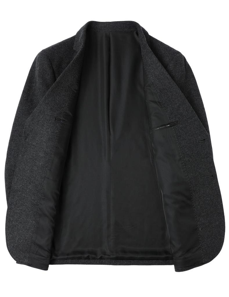 MYMRIN Skräddarsydd Kostym Business Casual Ytterkläder Storlek Jacka, Ull, Vindtät, Köldtålig, Jacka, (Grå, 2XL)