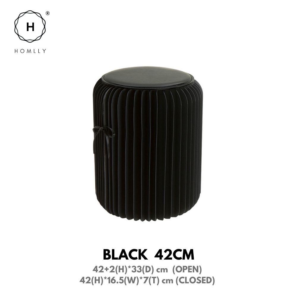 Homlly Eco Craft Paper Foldable Stool Chair with Cushion