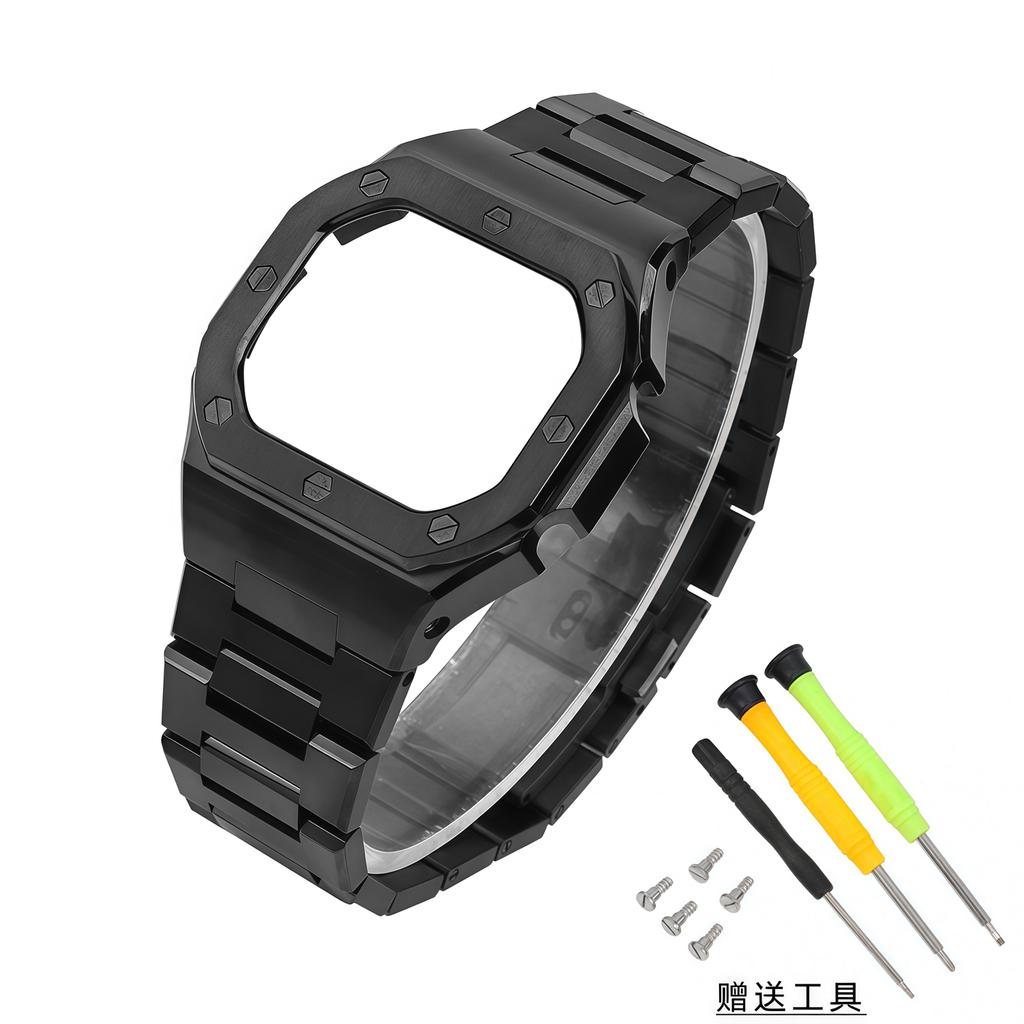 Modifiziertes Edelstahlgehäuse+Armband Für Casio G-SHOCK DW-5600 5610 GW-M5610 GW-B5600 Mod-Kit Herren Metall-Uhrenarmband Lünette Werkzeuge