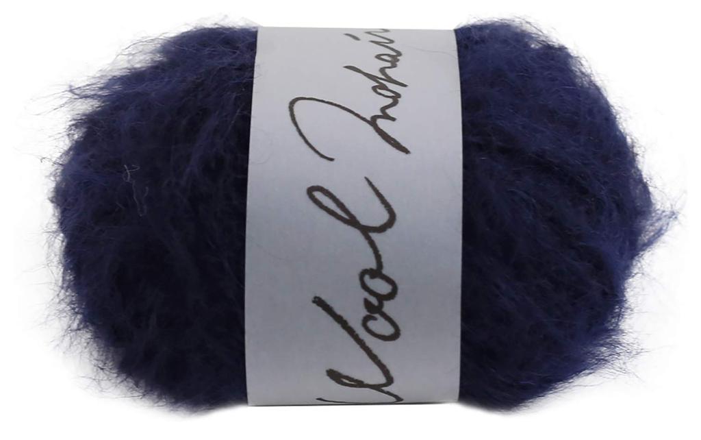 DARUMA Wool Mohair Medium Pack of Yarn, Weight, Col. 10, Blue, 20g, Approx. 46m, 5, 01-6320
