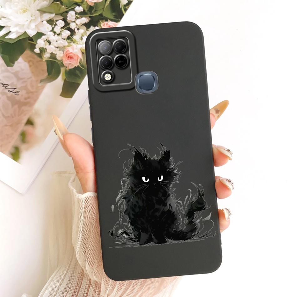 For Infinix Hot 10T 10S NFC 10i X659B X658E X689 X689C Cute Cat Flower Butterfly Cartoon Shockproof Soft Silicone Phone Case