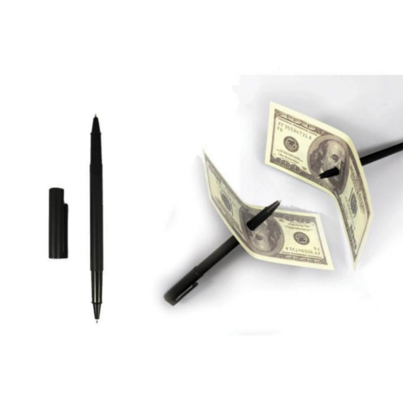 Penetration Magic Tricks Pen Thru Dollar Close up Magic Deluxe Pen Through Dollar Bill Magic Mentalism Illusion Gimmick Props