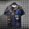 Fierce Animal 3d Print T-Shirts For Men Vintage Men's T-Shirt Summer Short Sleeve Tops Fashion Oversized Tees Men Streetwear