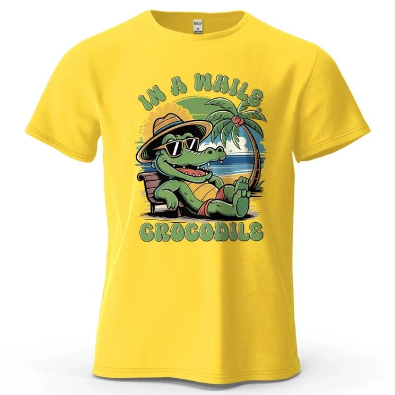 

In A While Cartoon Printed Men s T-Shirt 100% Cotton Oversized Summer Beach Graphic Tees for Women Tops Tees Streetwear - Men... 5XL різнокольоровий