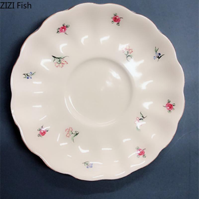 Cute Little Flower Pattern Ceramic Cup&saucer Dining Table Coffee Cup Milk Mugs Afternoon Tea Teacup Fruit Juice Container