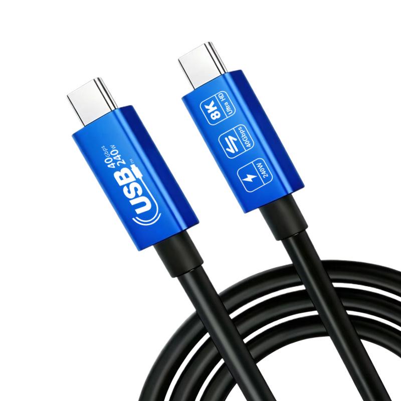 USB4 40G High-Speed Dual-Head Type-C Cable, 240W Compatible for Computers and Mobile Phones