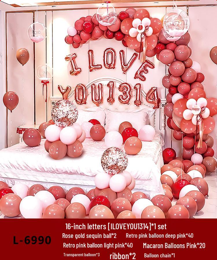 Ruby Red Pomegranate Wedding Balloons Set