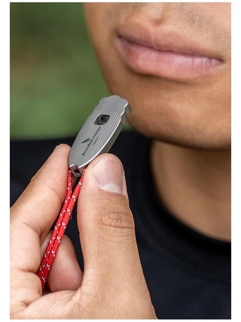 Ultralight Titanium Emergency Survival Whistle - 120dB, Portable & Durable