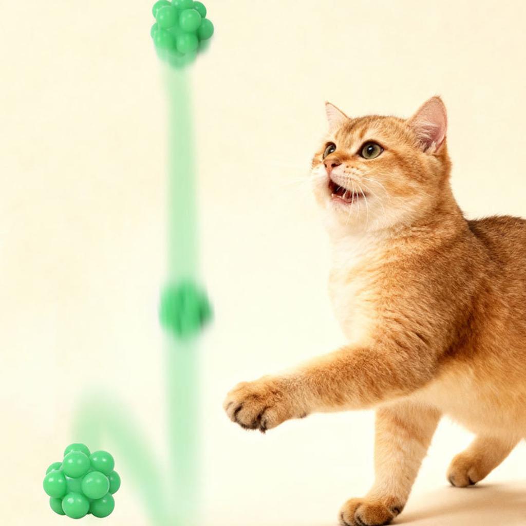 High Elasticity Irregular Bites  Resistant Elastic Ball Cats Toy