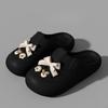 Women's Slippers and Ladies Sandals Outside Thick Slides Hollow With Bow Buckle Shoes Top Designs Footwear New Style Summer Shoe