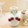 Japanese & Korean Cherry Ear Clips: Cute, Versatile, No-Piercing Earrings for Women.
