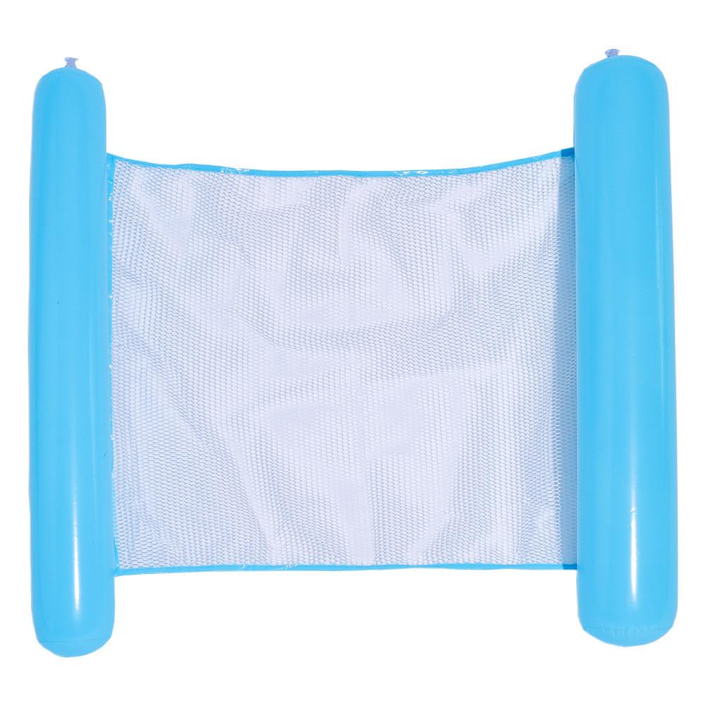 Eco-friendly Pvc Material Inflatable Hammock With Net Foldable Double Backrest Floating Raft