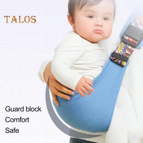 Baby Sling Carrier Great Load Bearing Adjustable Length Wide Strap Less Pressure On Shoulder Breathable Fabric Plaid Print Outdoor Walking 0-36