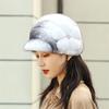 Women's Winter Hat Real Mink Fur Hat Hot Winter Hat Women's Fashion Warm Beret Women's Solid Color Adult Hood