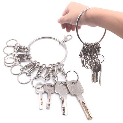 Large Round Hoop Key Organizer Portable Metal Ring Key Holder Management Quick Hanging Keychain Keyring Durable