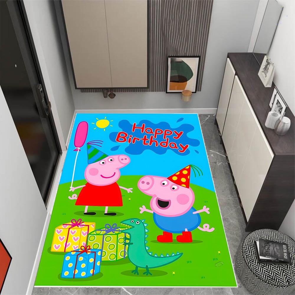 Peppa Pig's Colorful World Floor Rug Office Rug Perfect for Bedrooms Dining Room Outdoor Playrooms Antislip Carpet Office home decor