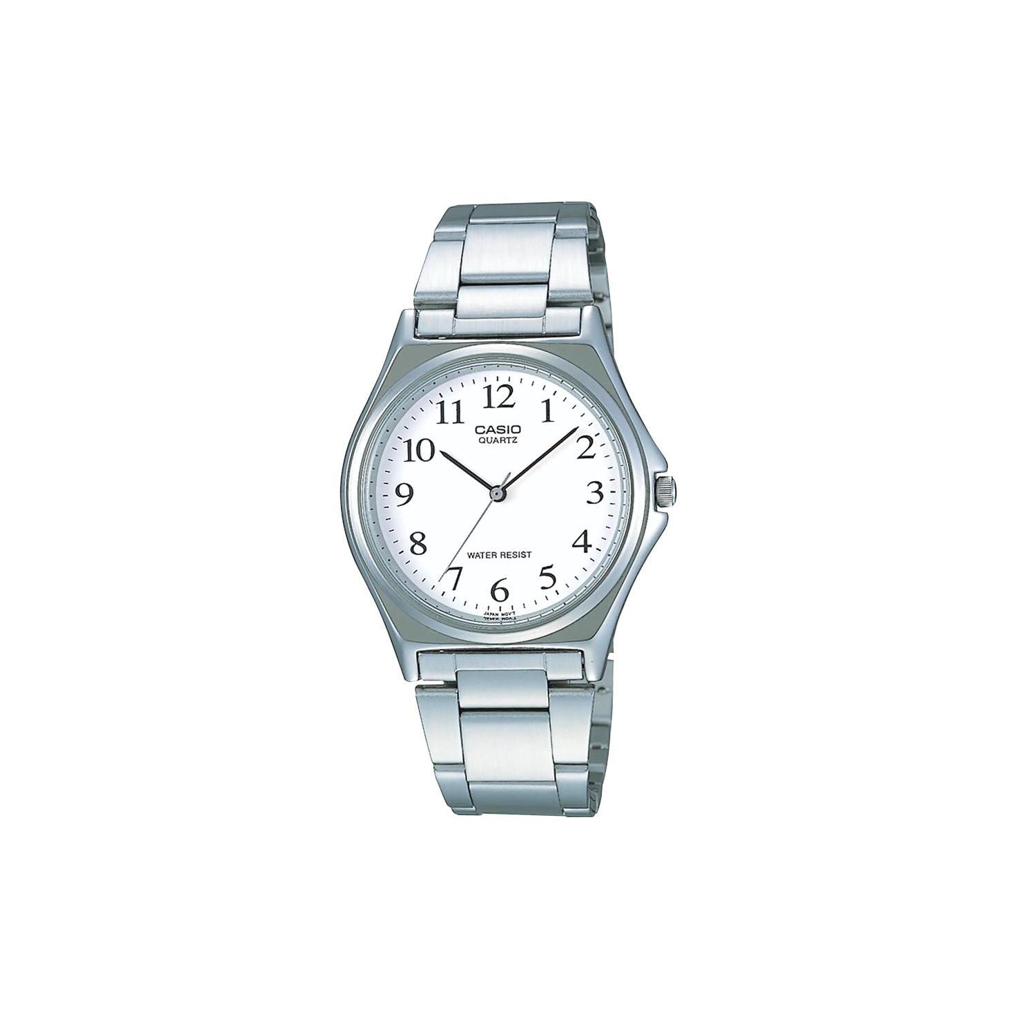 CASIO Men Standard Series White Watch MTP-1130A-7BRJH Silver Strap