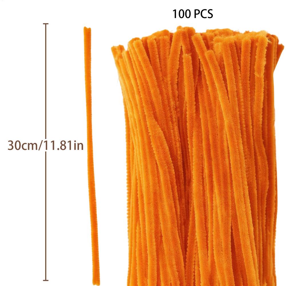 100Pcs Pipe Cleaners Craft Supplies Assortment Pastel Color Chenille Stem for Art and Craft Project Creative DIY Decoration жёлтый