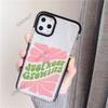 Spring Doodle Pink Flower Phone Case Suitable for iPhone 17 Full-Coverage Transparent Apple 16pm Women's Protective Case