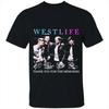 Westlife Band Medlemmars Signatur Bomull Full Storlek Svart T-shirt