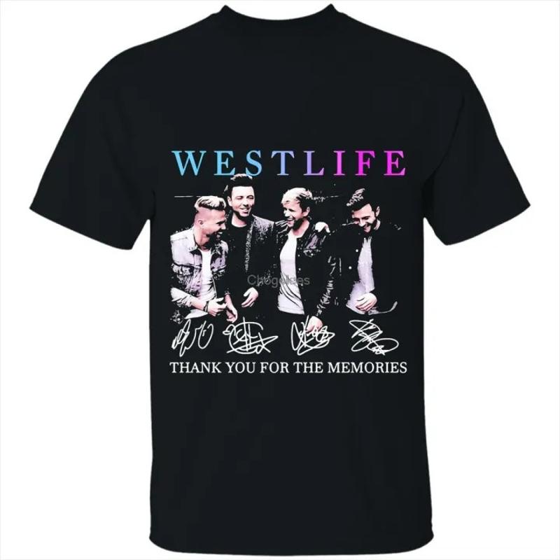 

Westlife Band Signature Of Members Cotton Full Size Black T Shirt - Men s Summer Cotton Graphic Tee XL різнокольоровий