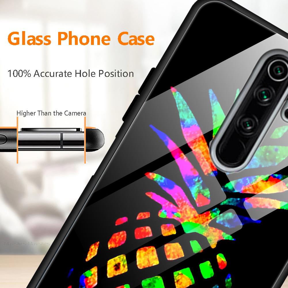 For Xiaomi Redmi Note 8 Pro Case Tempered Glass Pattern Silicone Cover Phone Cases For Redmi Note 8 Note8 Note 8T 8 t Fundas