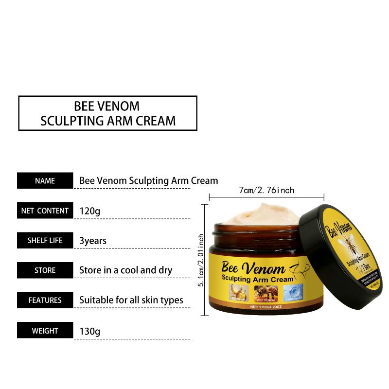 Bee Venom Body Care Cream Skin Tightening Moisturizer for Smooth Silhouette Relaxing Daily Massage
