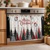 Christmas Tree Oven Door Curtain Decoration for Holiday Kitchen Decor