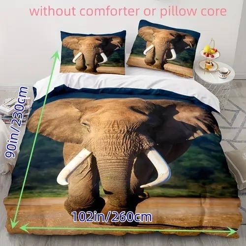 Comforter Elephant Elephant Background Theme Suitable For Children Kids And Adults Soft Warm And Breathable