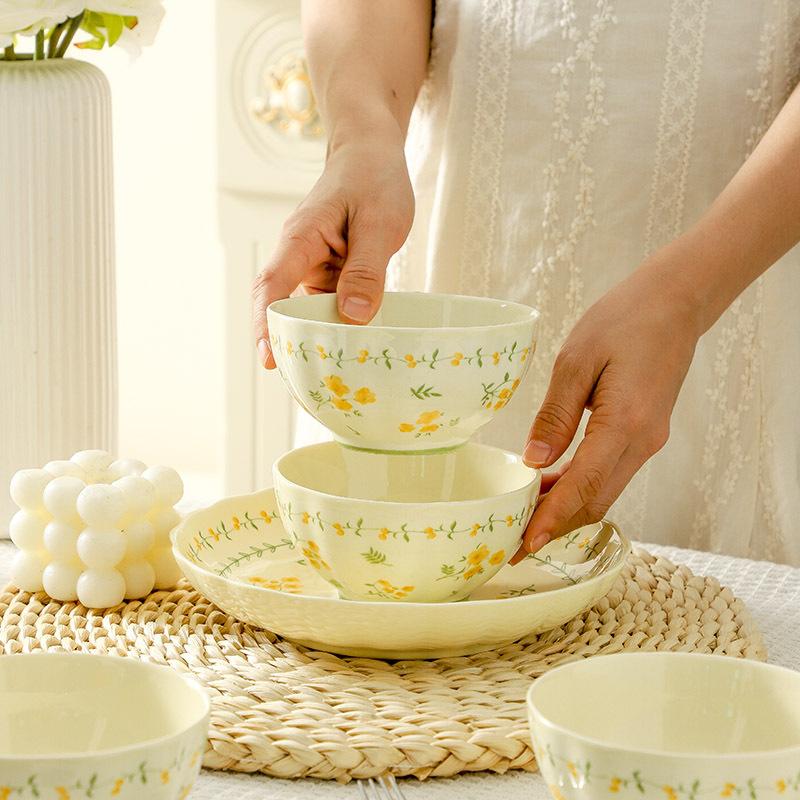 Spring Dishes, Plates, High-Value Underglaze Ceramic Tableware Gift Box Set, Company Event Gifts And Holiday Gifts