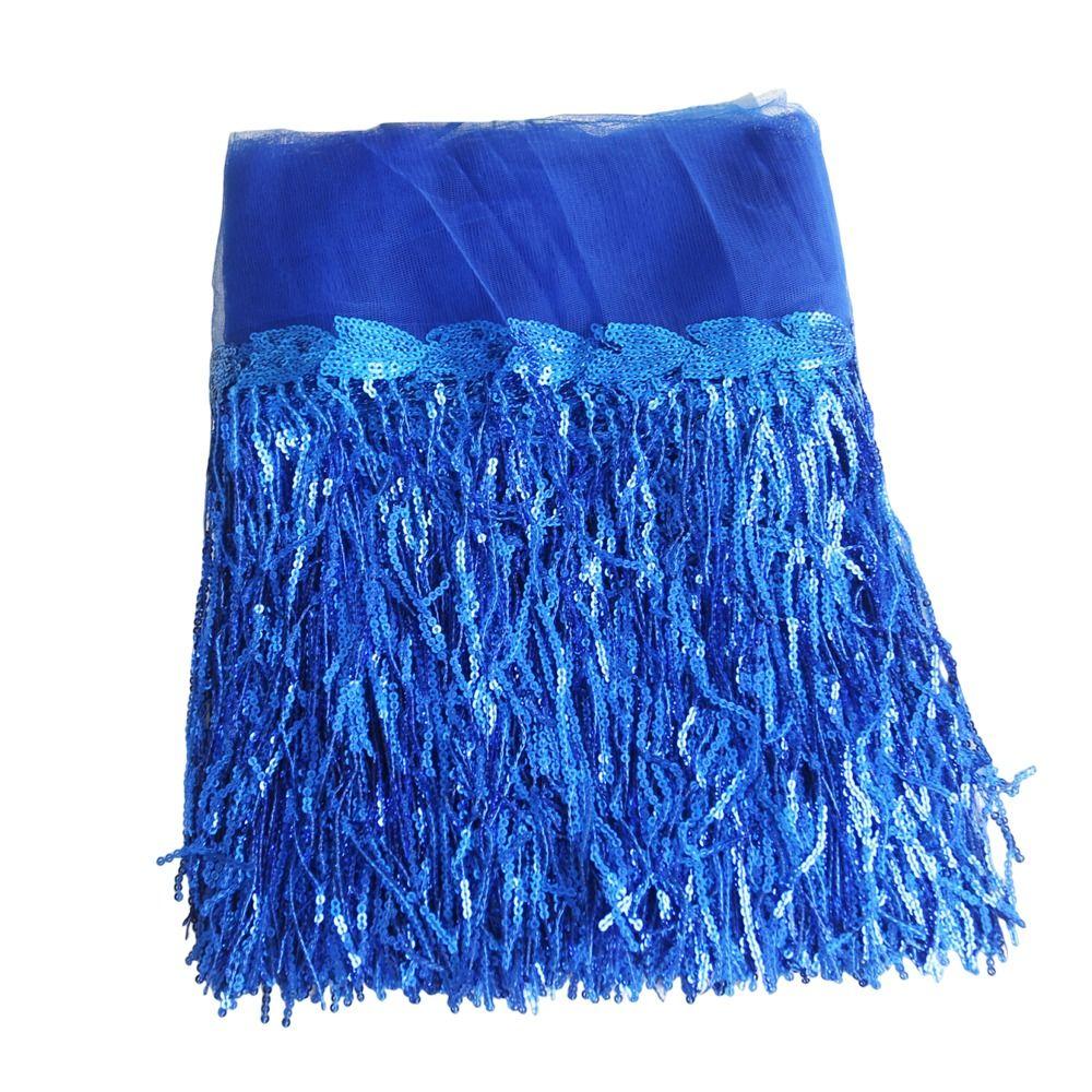 10 Yards DIY Accessories Lace Ribbon 20cm Width Glitter Tassels Decorative Trimmings Dance Costume