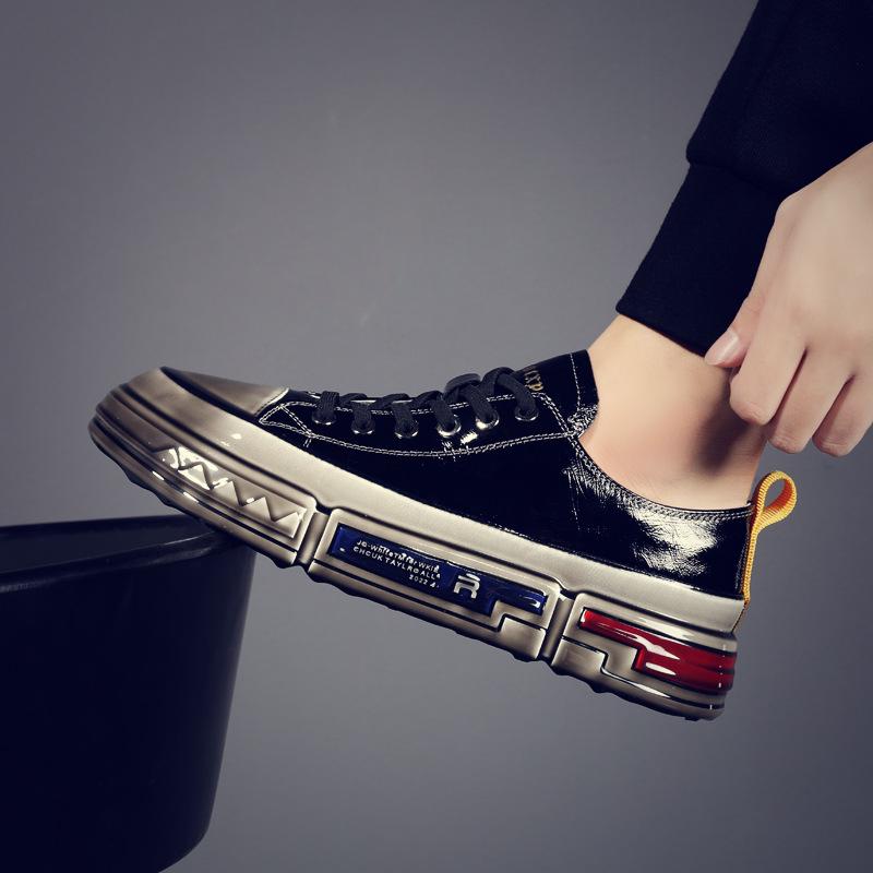 Men's Spring Trendy Casual Leather Skate Shoes - Breathable, Stylish, Internet-Favorite Sports Footwear