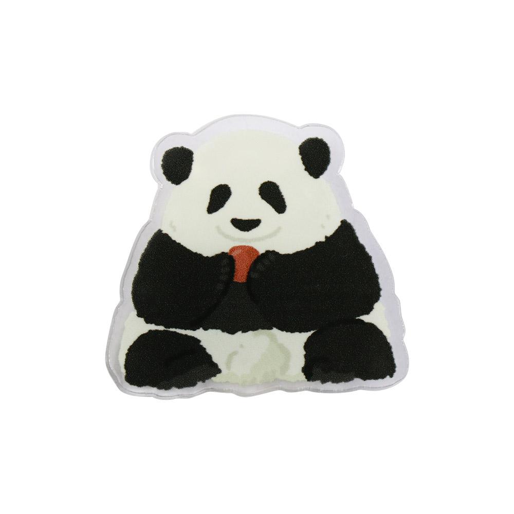 Fashion Panda Acrylic Panda Pin Cute Bear Flower Panda Brooch Cartoon Breastpin Animal Badge Unisex