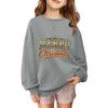 Children's Fashionable Casual Long-sleeved Loose Christmas Print Pullover Sweatshirt