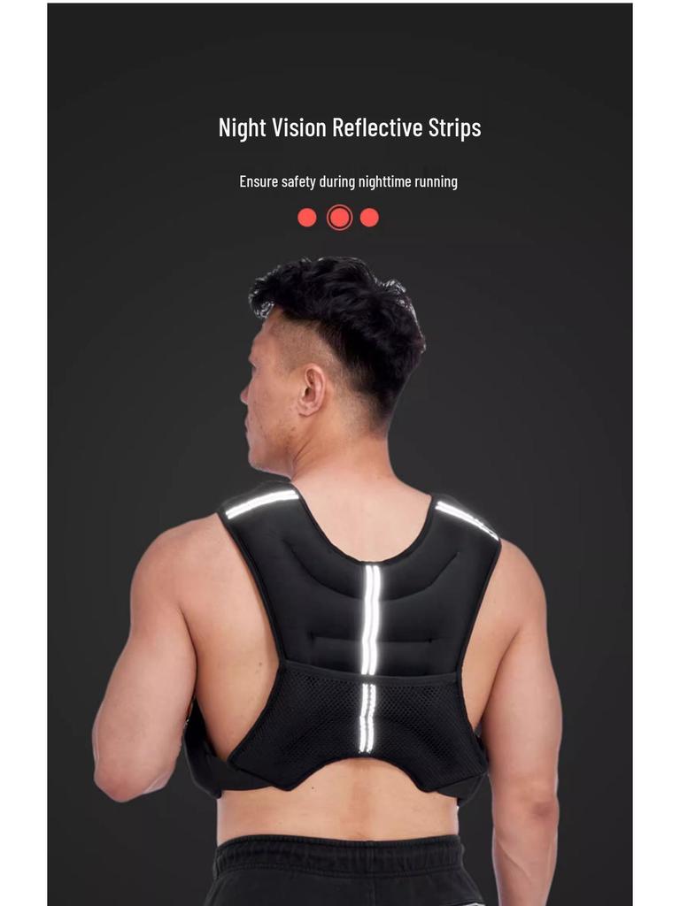 Reflective Sandbag Weight Vest for Running & Strength Training