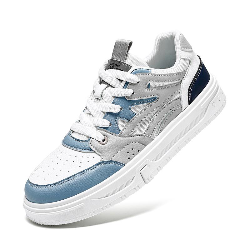 

Мужская обувь Повседневная Новинка Кожаные Кроссовки Мода Платформа Для улицы Пеший туризм Роскошные Летние Кроссовки Плоские Лоферы Ботильоны 44 небесно-голубой