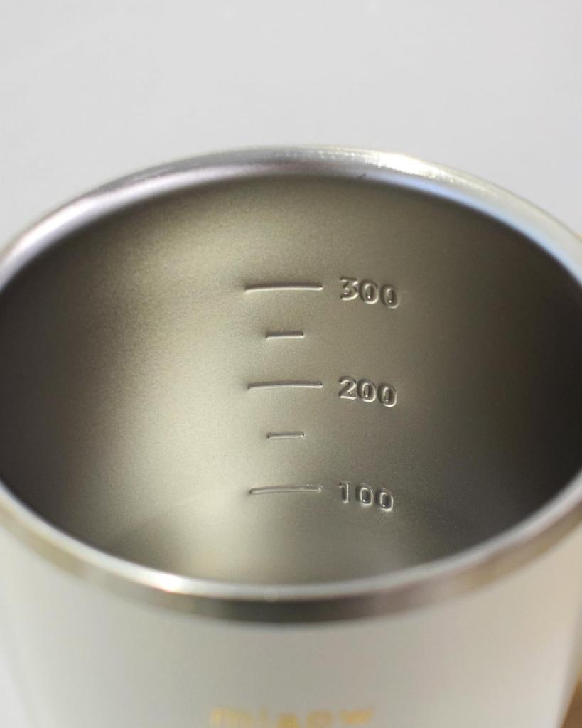 Sabu Nyao Edelstahl-Thermosbecher mit Skala 424205, Weiß, Fassungsvermögen 430ml,