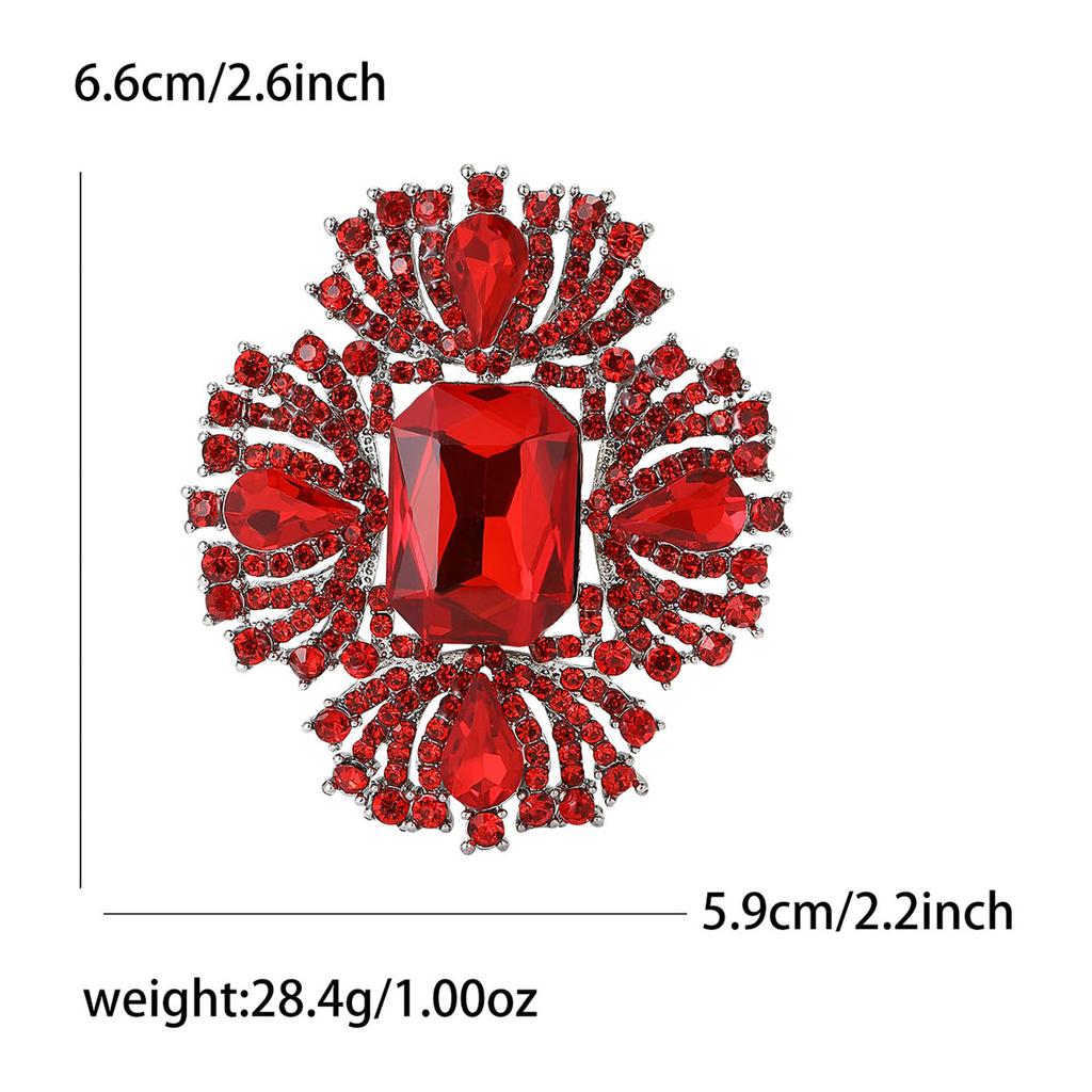 Crystal Brooch for Women Unisex Rhinestone Flower Pins Banquet Party Gifts Jewelry Accessories