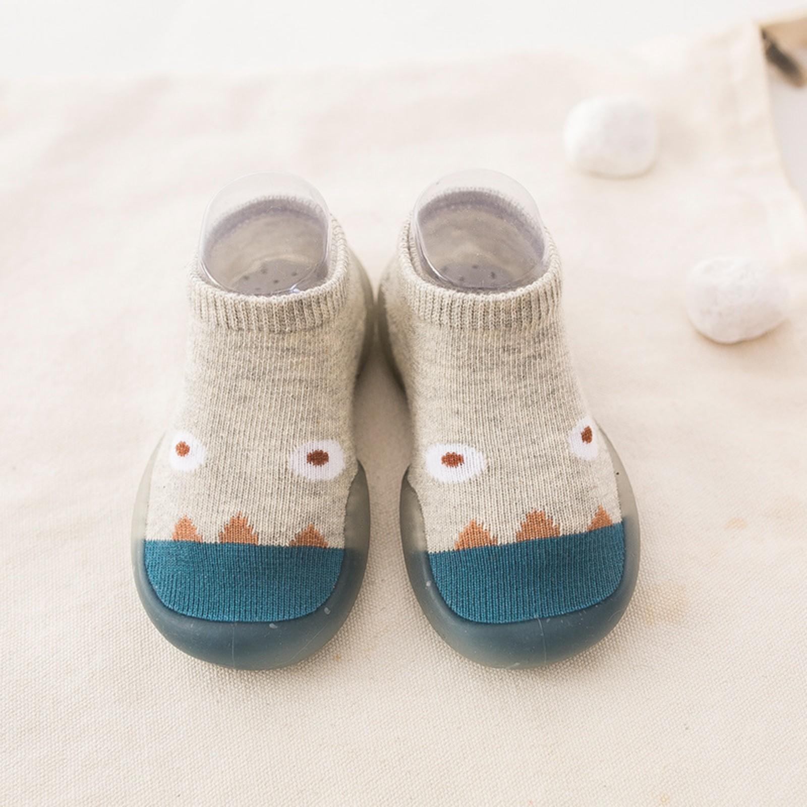 

Children s Indoor Non- Wear-Resistant Socks Shoes Toddler Front Shoe Covers Printed 22 темно-синий
